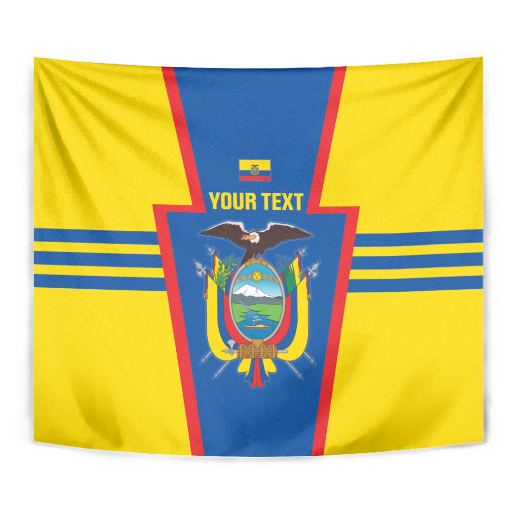 Custom Ecuador Football Tapestry Vamos La Tricolor
