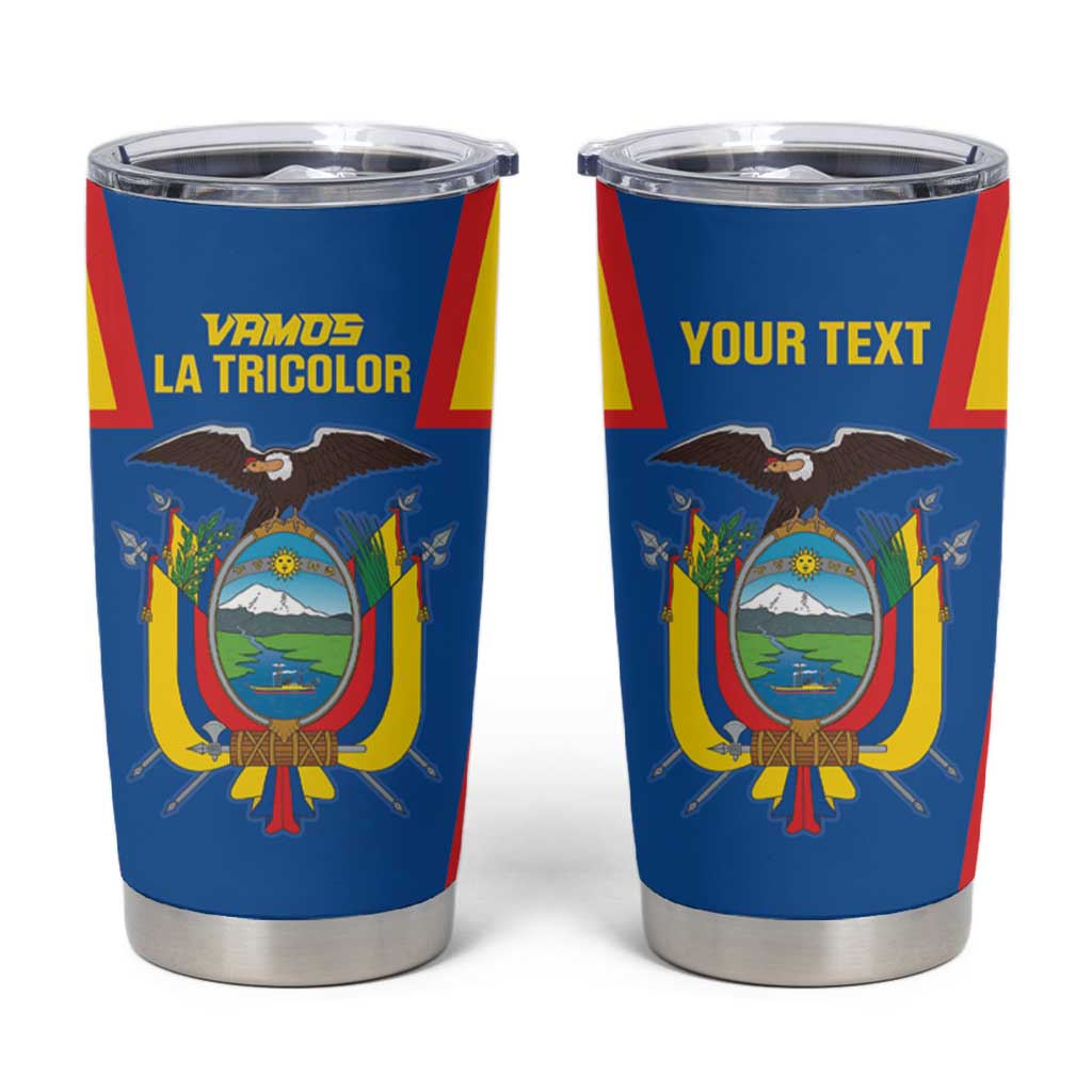 Custom Ecuador Football Tumbler Cup Vamos La Tricolor
