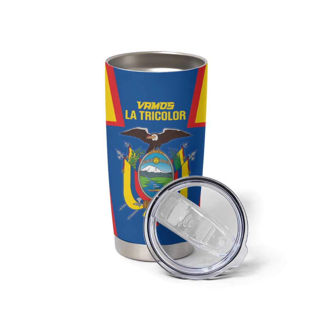 Custom Ecuador Football Tumbler Cup Vamos La Tricolor