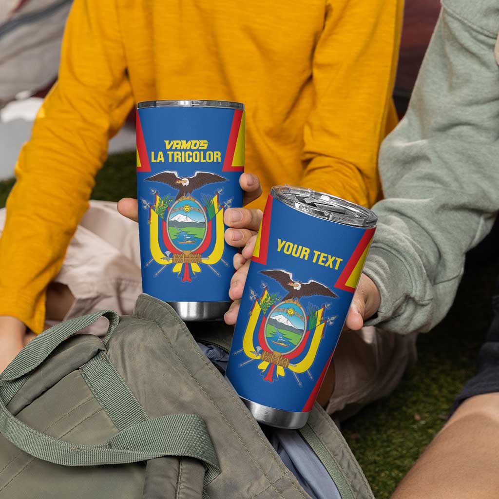 Custom Ecuador Football Tumbler Cup Vamos La Tricolor