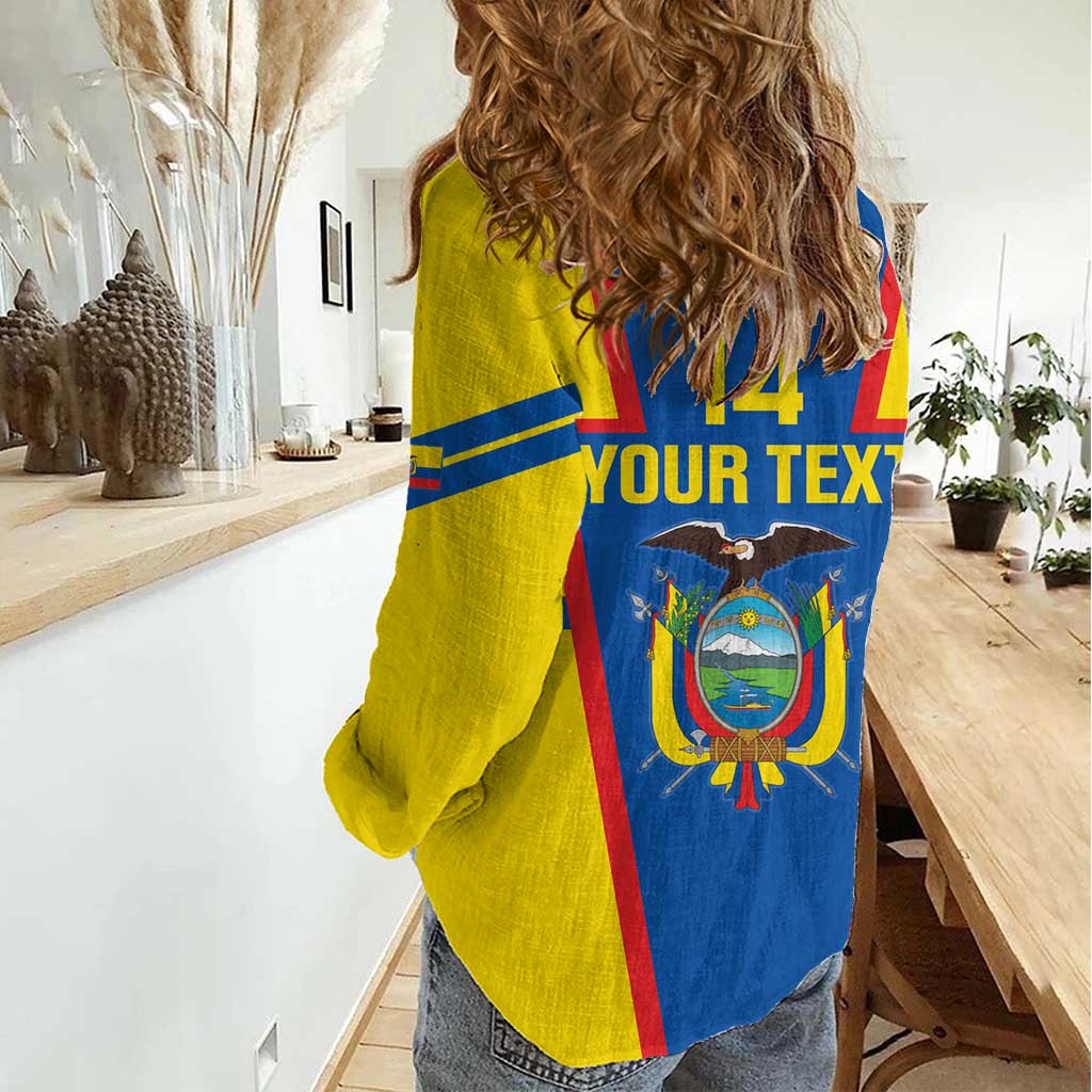 Custom Ecuador Football Women Casual Shirt Vamos La Tricolor