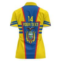 Custom Ecuador Football Women Polo Shirt Vamos La Tricolor