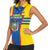 Custom Ecuador Football Women Sleeveless Polo Shirt Vamos La Tricolor