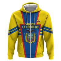 Custom Ecuador Football Zip Hoodie Vamos La Tricolor