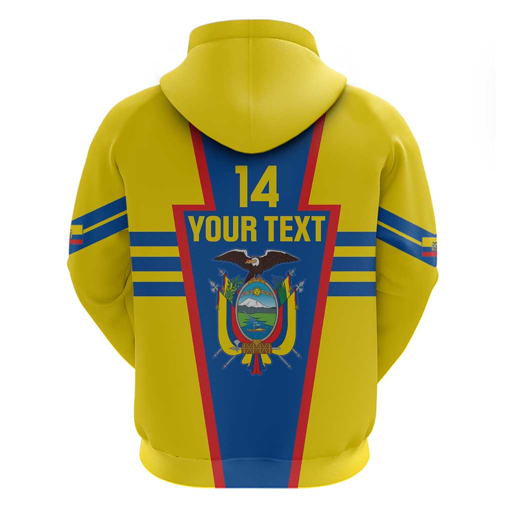 Custom Ecuador Football Zip Hoodie Vamos La Tricolor
