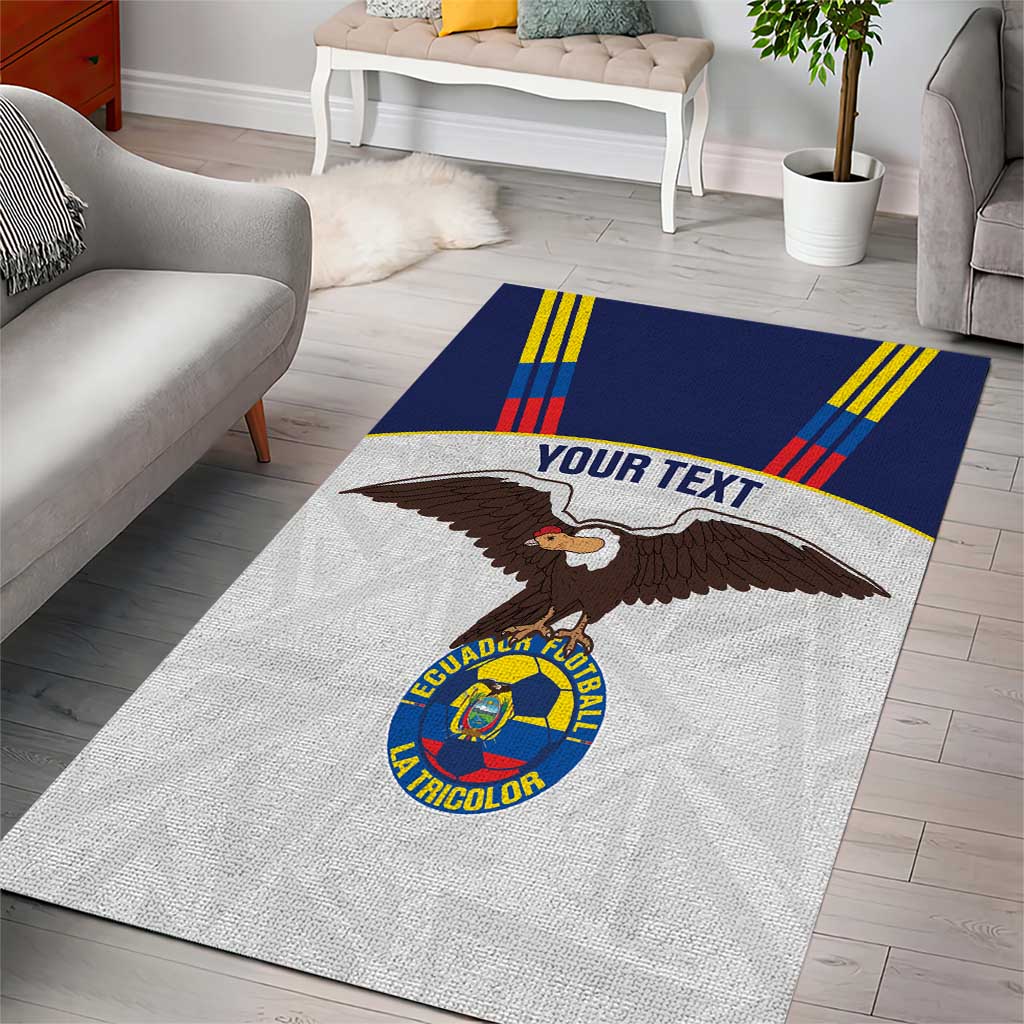 Custom Ecuador Football Area Rug La Tri Go Champions Condor Style
