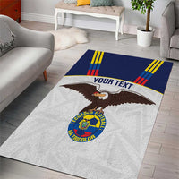 Custom Ecuador Football Area Rug La Tri Go Champions Condor Style