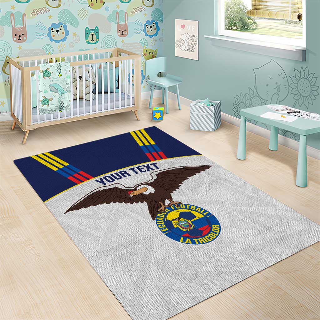 Custom Ecuador Football Area Rug La Tri Go Champions Condor Style