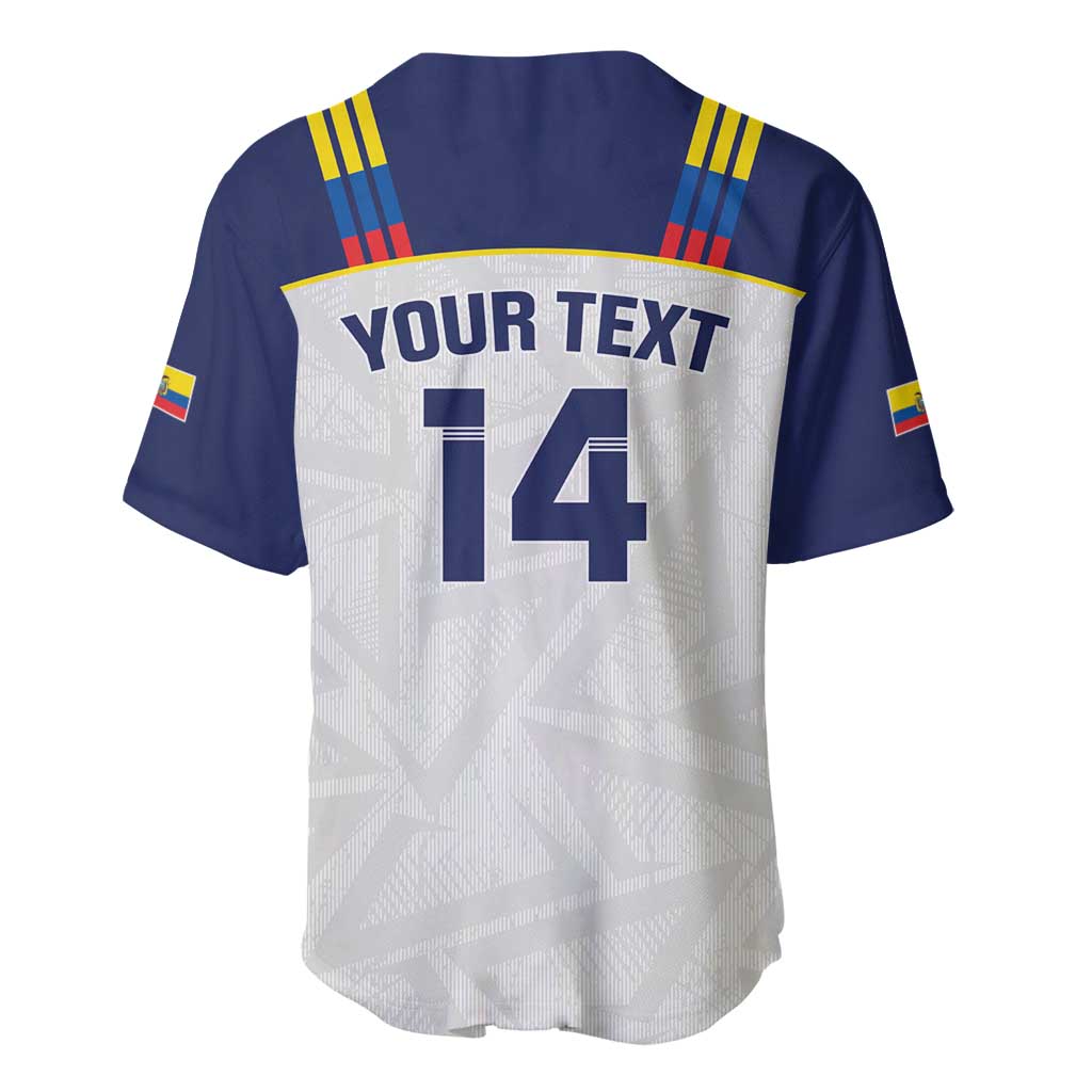 Custom Ecuador Football Baseball Jersey La Tri Go Champions Condor Style