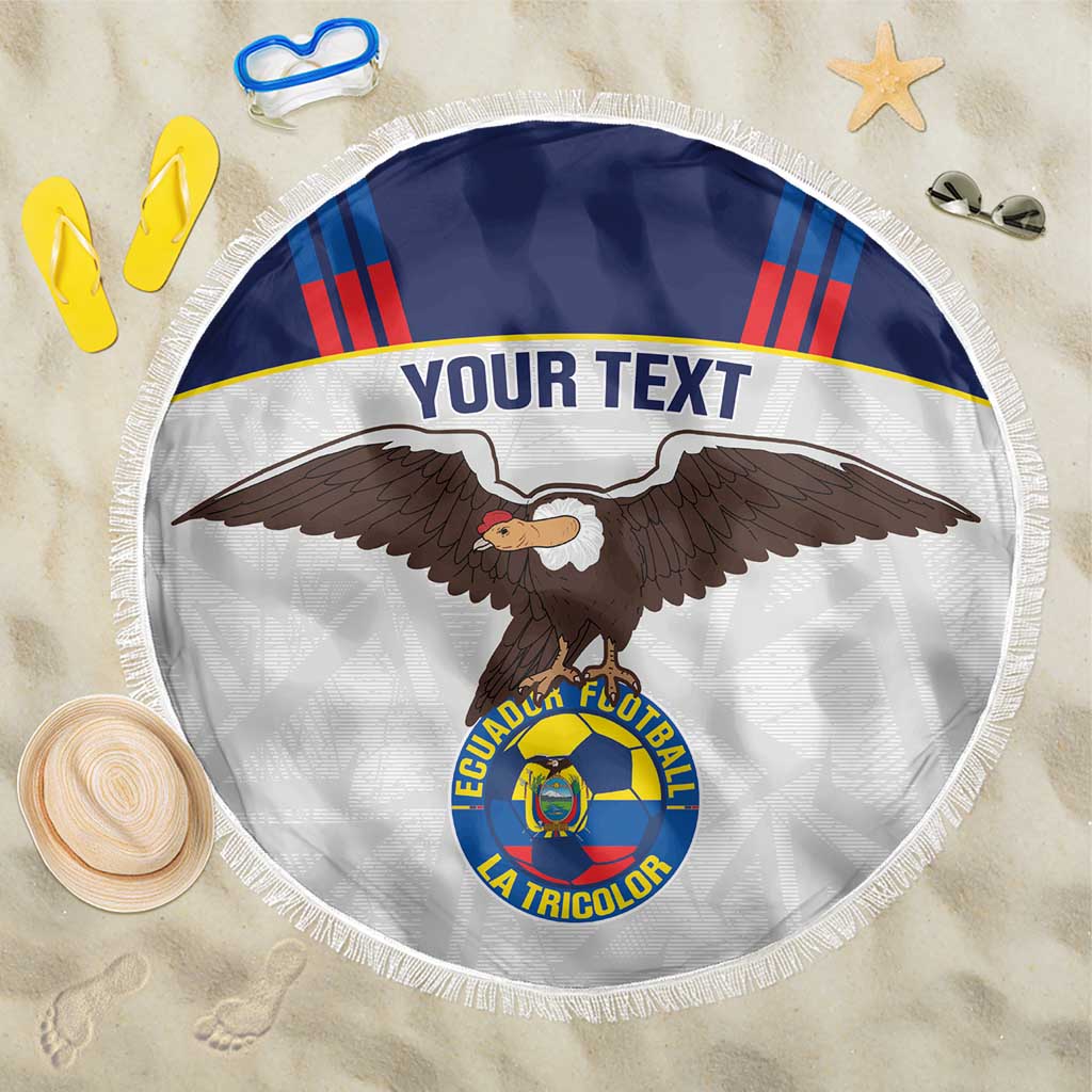 Custom Ecuador Football Beach Blanket La Tri Go Champions Condor Style