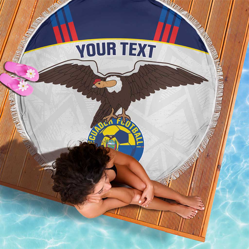Custom Ecuador Football Beach Blanket La Tri Go Champions Condor Style