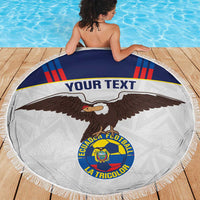 Custom Ecuador Football Beach Blanket La Tri Go Champions Condor Style