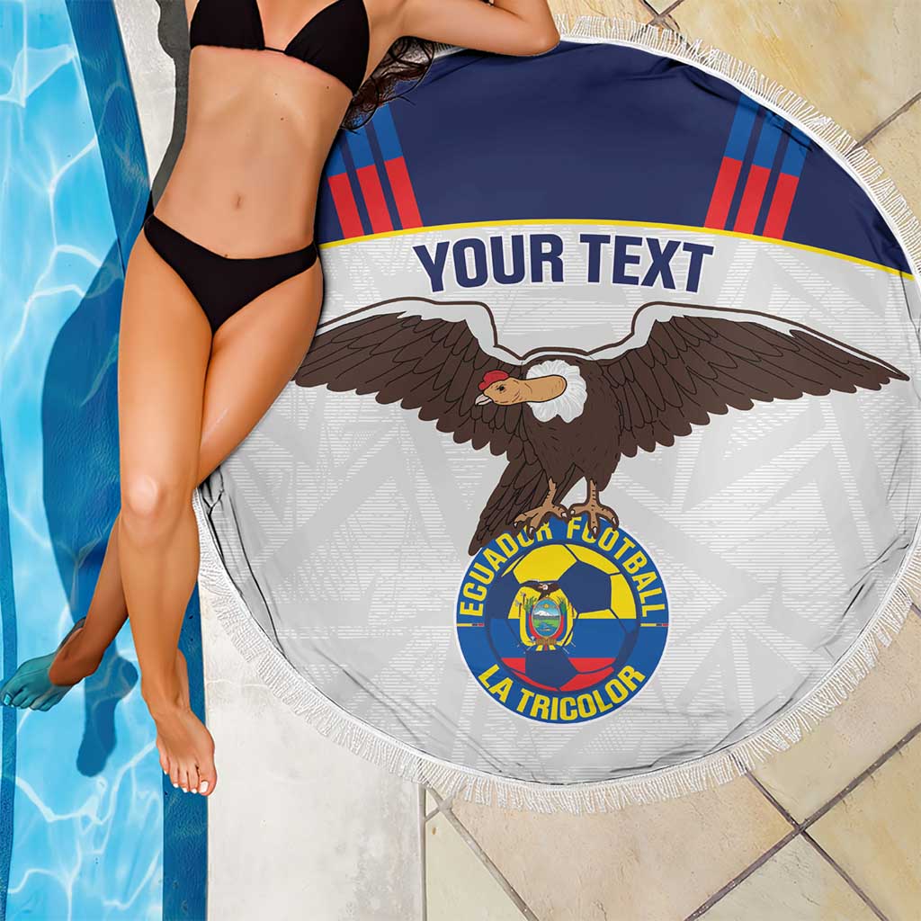 Custom Ecuador Football Beach Blanket La Tri Go Champions Condor Style