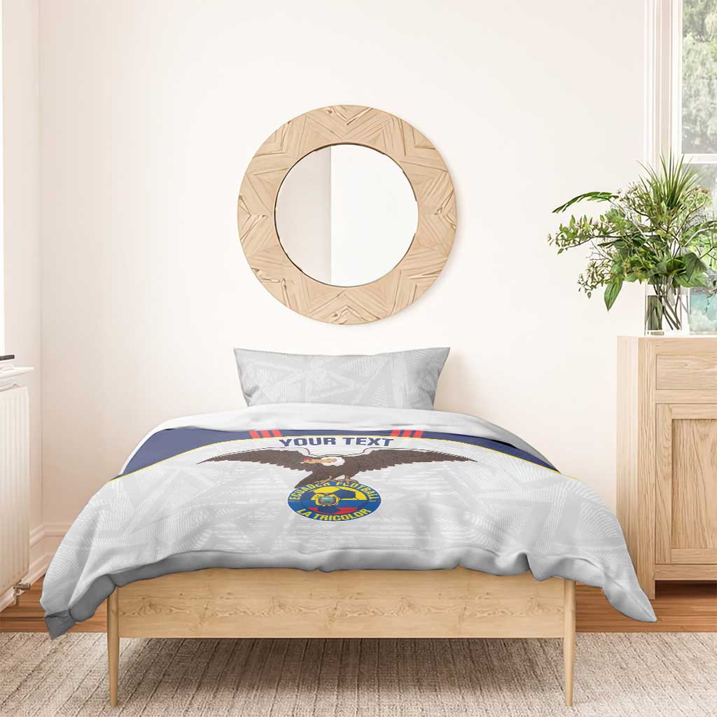 Custom Ecuador Football Bedding Set La Tri Go Champions Condor Style