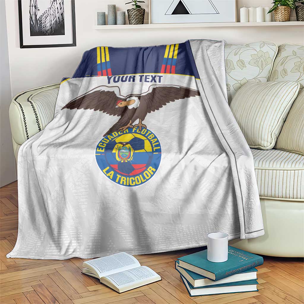 Custom Ecuador Football Blanket La Tri Go Champions Condor Style
