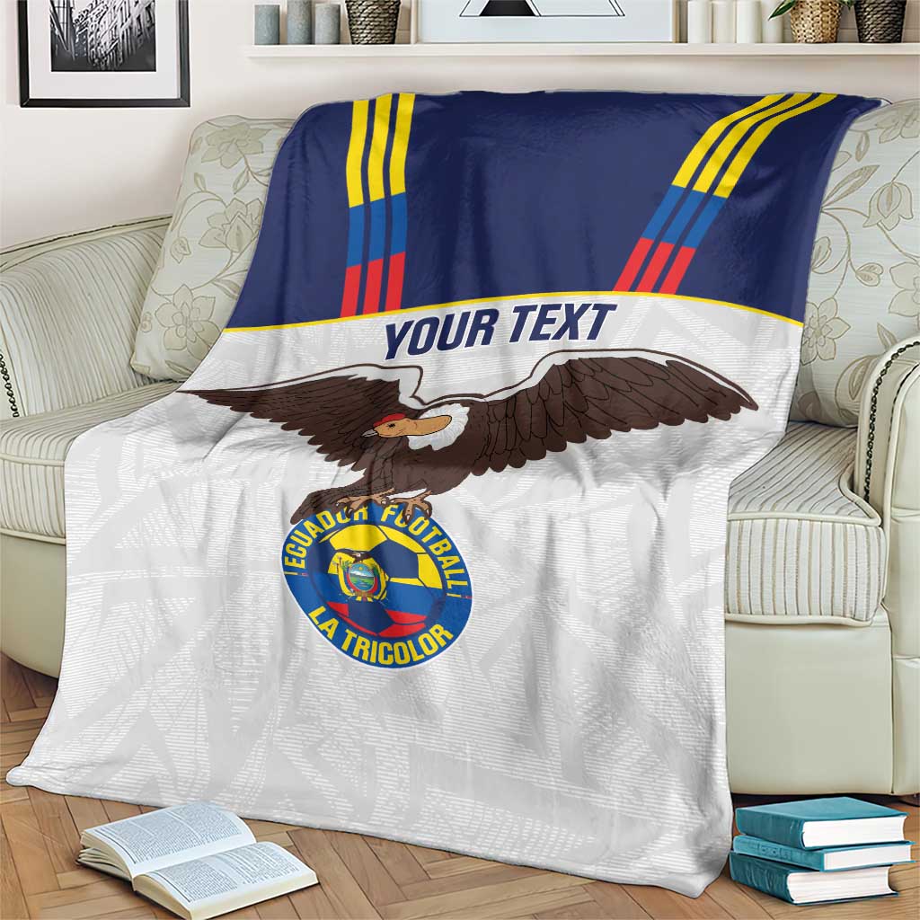 Custom Ecuador Football Blanket La Tri Go Champions Condor Style
