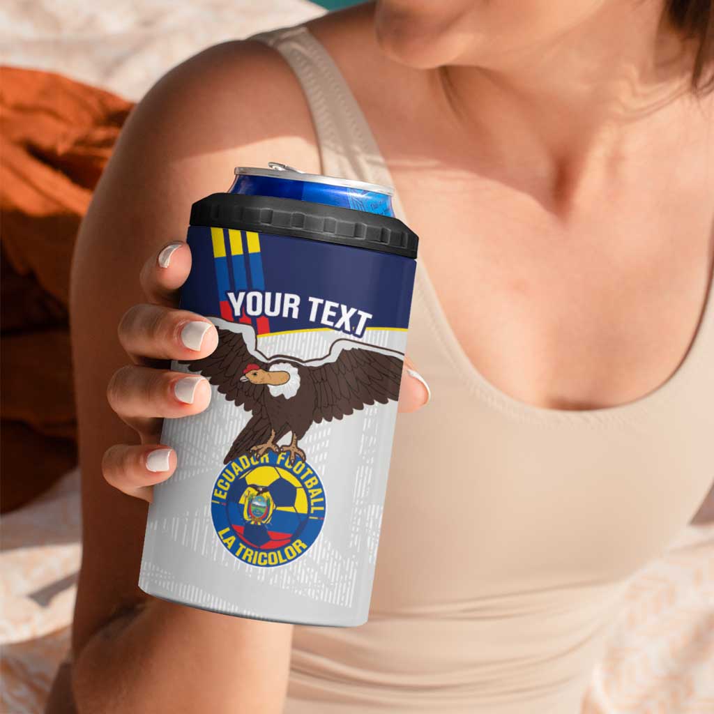 Custom Ecuador Football 4 in 1 Can Cooler Tumbler La Tri Go Champions Condor Style