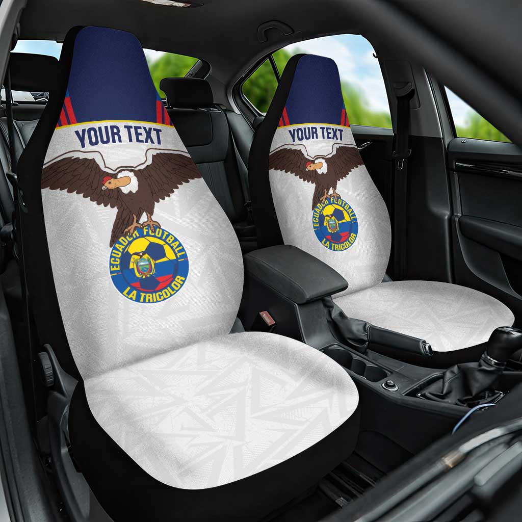 Custom Ecuador Football Car Seat Cover La Tri Go Champions Condor Style