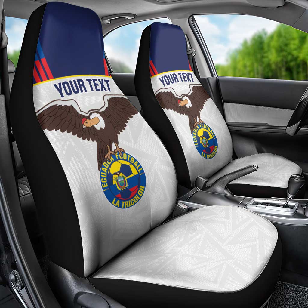 Custom Ecuador Football Car Seat Cover La Tri Go Champions Condor Style