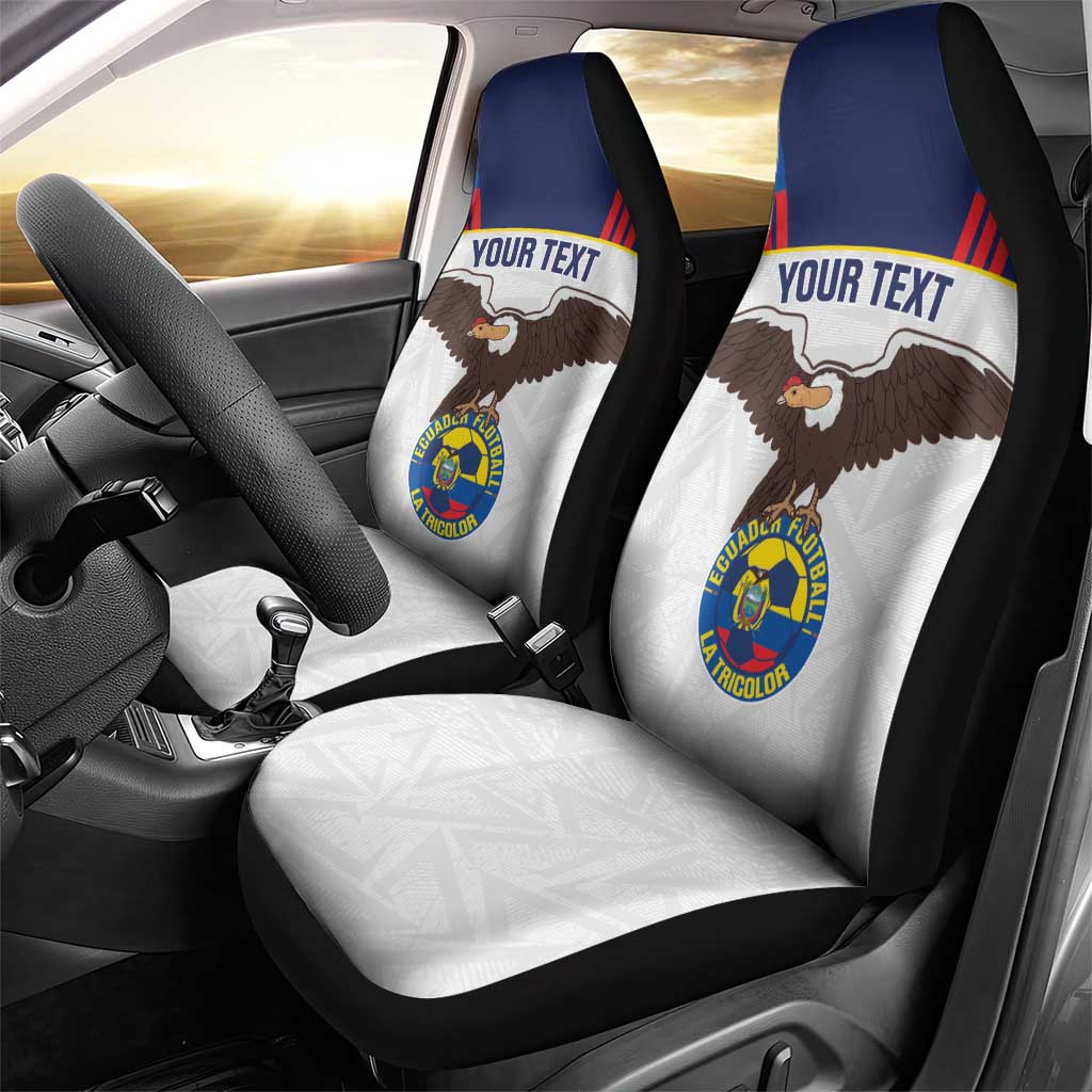 Custom Ecuador Football Car Seat Cover La Tri Go Champions Condor Style