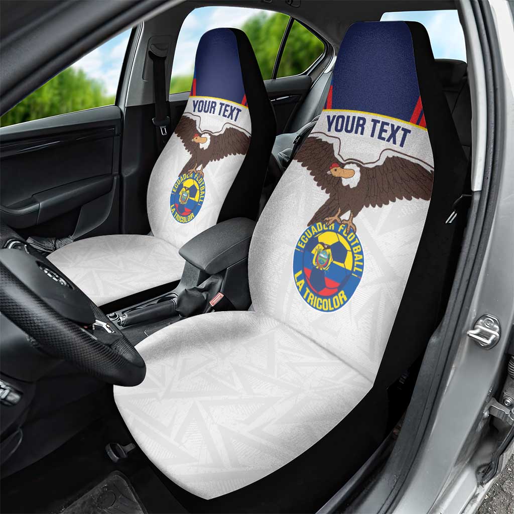 Custom Ecuador Football Car Seat Cover La Tri Go Champions Condor Style