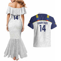 Custom Ecuador Football Couples Matching Mermaid Dress and Hawaiian Shirt La Tri Go Champions Condor Style