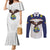 Custom Ecuador Football Couples Matching Mermaid Dress and Long Sleeve Button Shirt La Tri Go Champions Condor Style