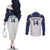 Custom Ecuador Football Couples Matching Off The Shoulder Long Sleeve Dress and Long Sleeve Button Shirt La Tri Go Champions Condor Style