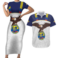 Custom Ecuador Football Couples Matching Short Sleeve Bodycon Dress and Hawaiian Shirt La Tri Go Champions Condor Style