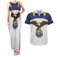 Custom Ecuador Football Couples Matching Tank Maxi Dress and Hawaiian Shirt La Tri Go Champions Condor Style