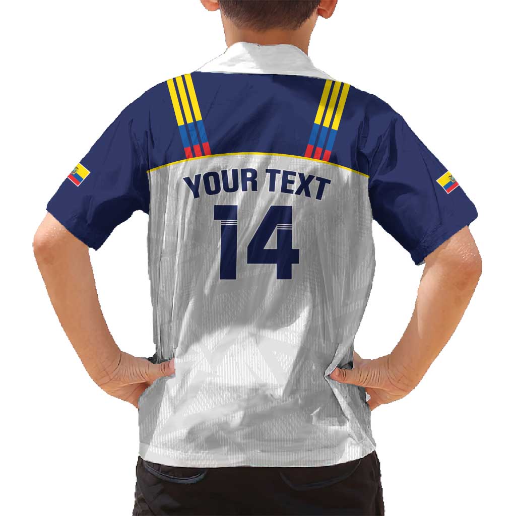 Custom Ecuador Football Family Matching Long Sleeve Bodycon Dress and Hawaiian Shirt La Tri Go Champions Condor Style