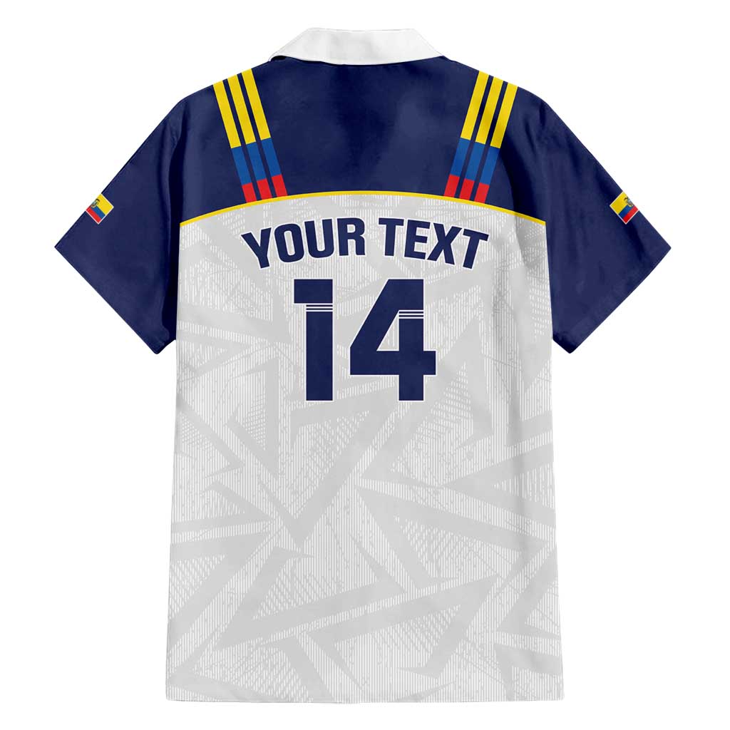 Custom Ecuador Football Family Matching Long Sleeve Bodycon Dress and Hawaiian Shirt La Tri Go Champions Condor Style