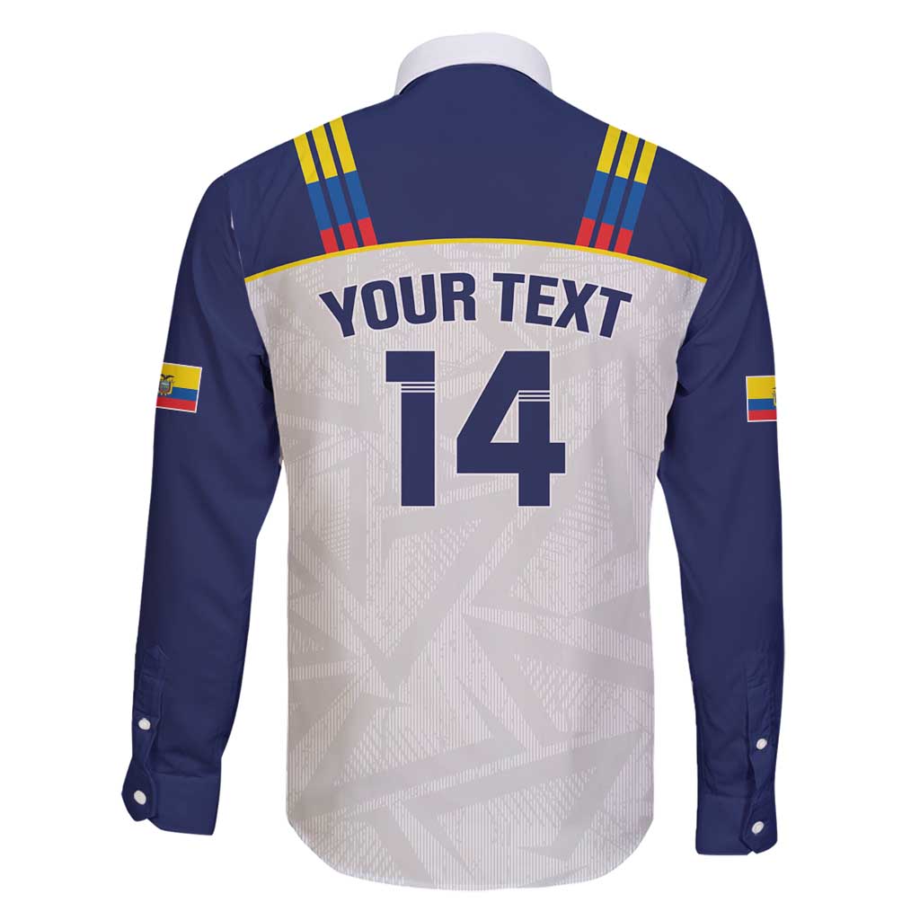 Custom Ecuador Football Family Matching Long Sleeve Bodycon Dress and Hawaiian Shirt La Tri Go Champions Condor Style