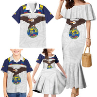 Custom Ecuador Football Family Matching Mermaid Dress and Hawaiian Shirt La Tri Go Champions Condor Style
