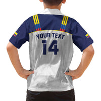 Custom Ecuador Football Family Matching Off The Shoulder Long Sleeve Dress and Hawaiian Shirt La Tri Go Champions Condor Style