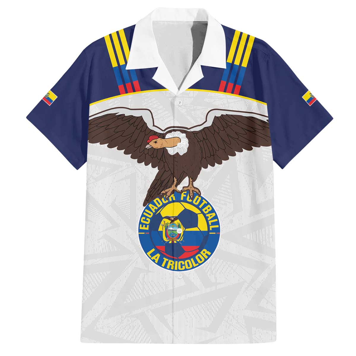 Custom Ecuador Football Family Matching Off The Shoulder Long Sleeve Dress and Hawaiian Shirt La Tri Go Champions Condor Style