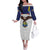 Custom Ecuador Football Family Matching Off The Shoulder Long Sleeve Dress and Hawaiian Shirt La Tri Go Champions Condor Style
