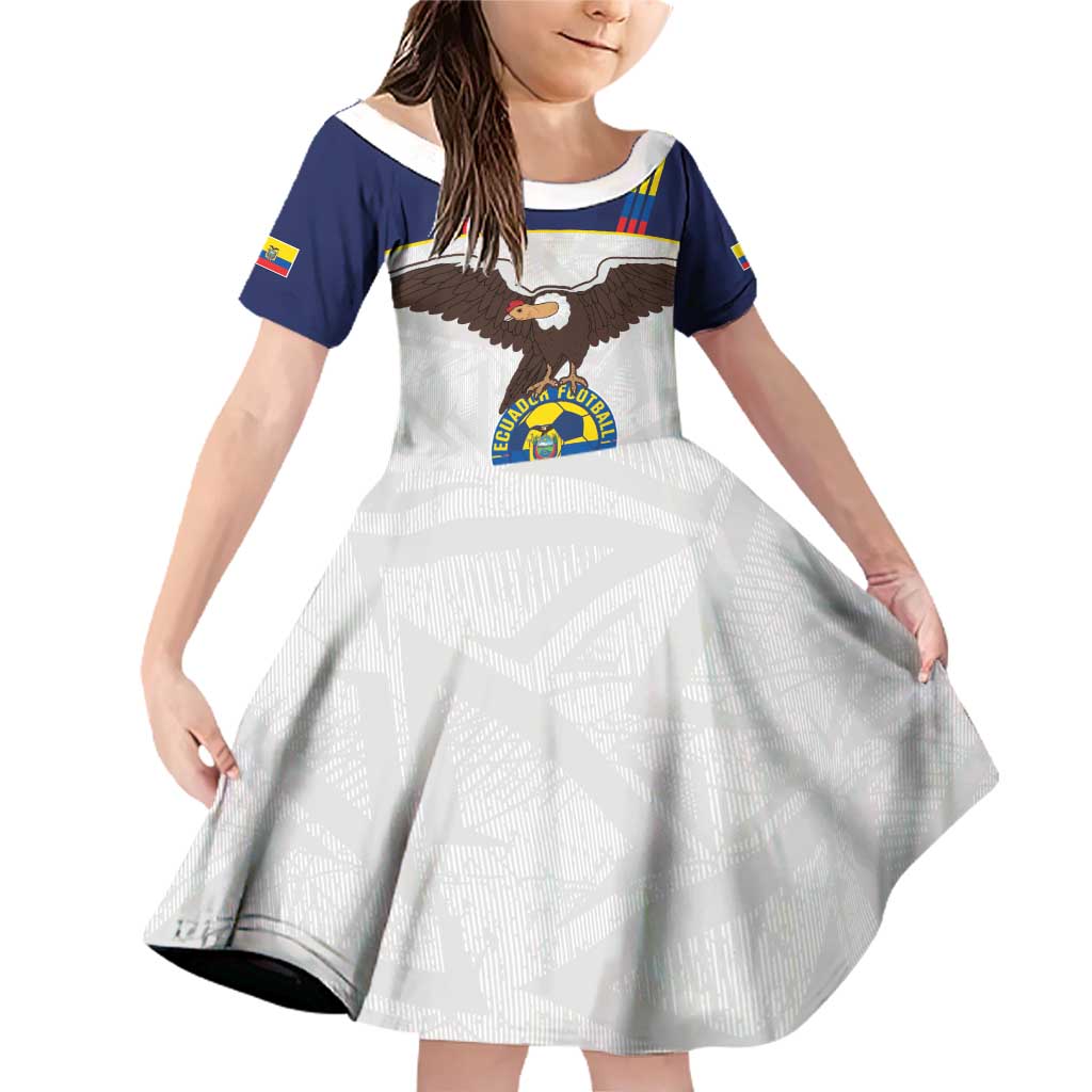 Custom Ecuador Football Family Matching Off Shoulder Short Dress and Hawaiian Shirt La Tri Go Champions Condor Style