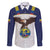 Custom Ecuador Football Family Matching Off Shoulder Short Dress and Hawaiian Shirt La Tri Go Champions Condor Style
