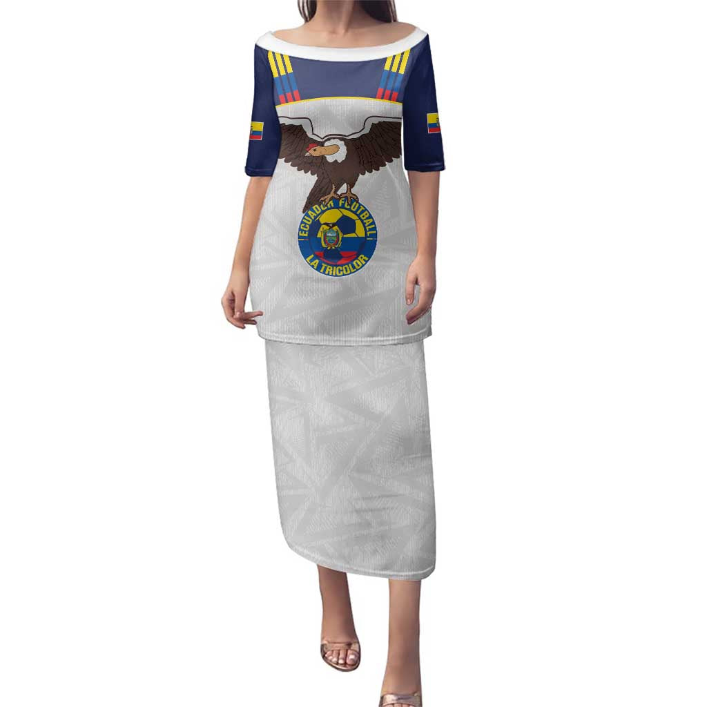 Custom Ecuador Football Family Matching Puletasi and Hawaiian Shirt La Tri Go Champions Condor Style