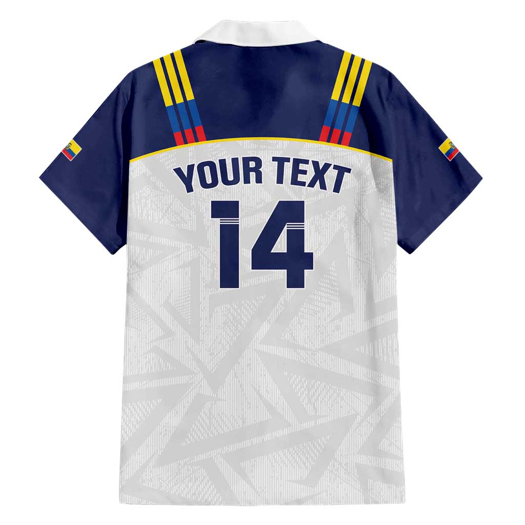 Custom Ecuador Football Family Matching Short Sleeve Bodycon Dress and Hawaiian Shirt La Tri Go Champions Condor Style