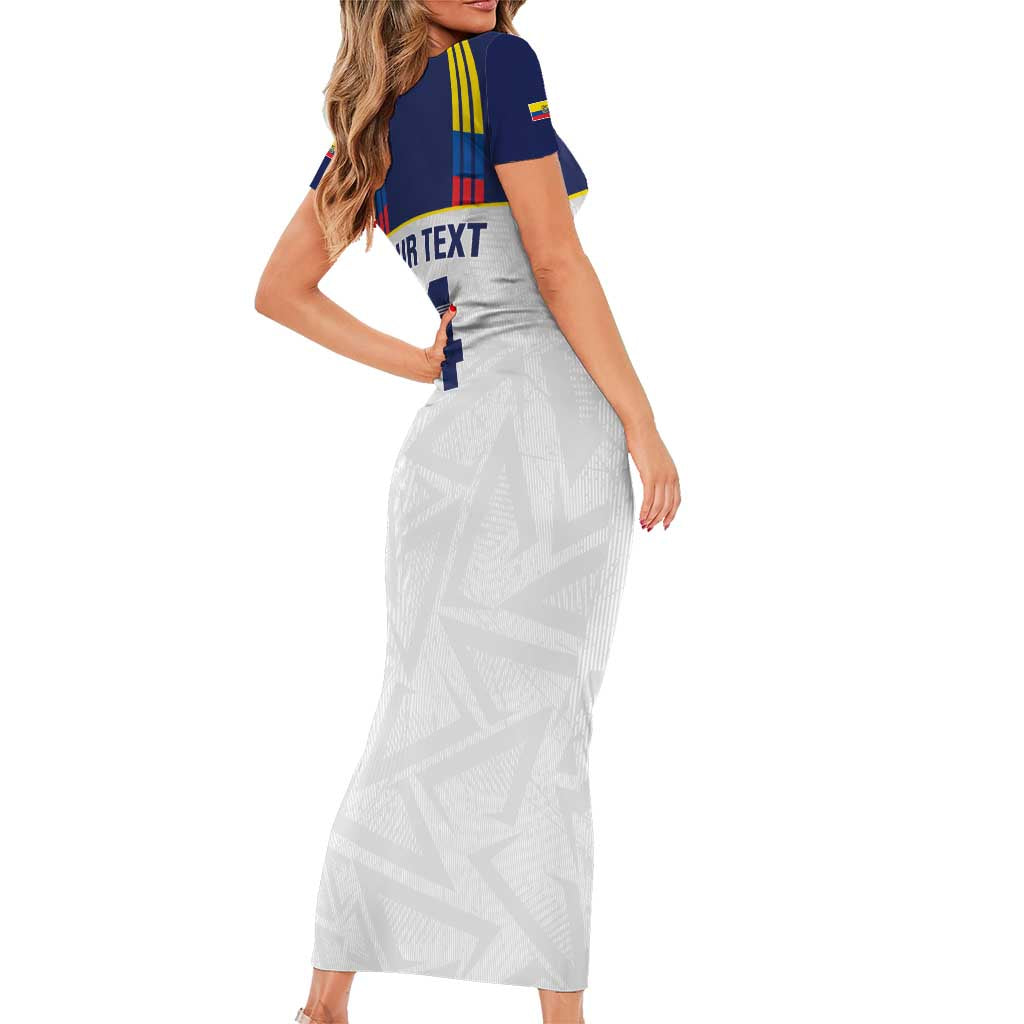 Custom Ecuador Football Family Matching Short Sleeve Bodycon Dress and Hawaiian Shirt La Tri Go Champions Condor Style