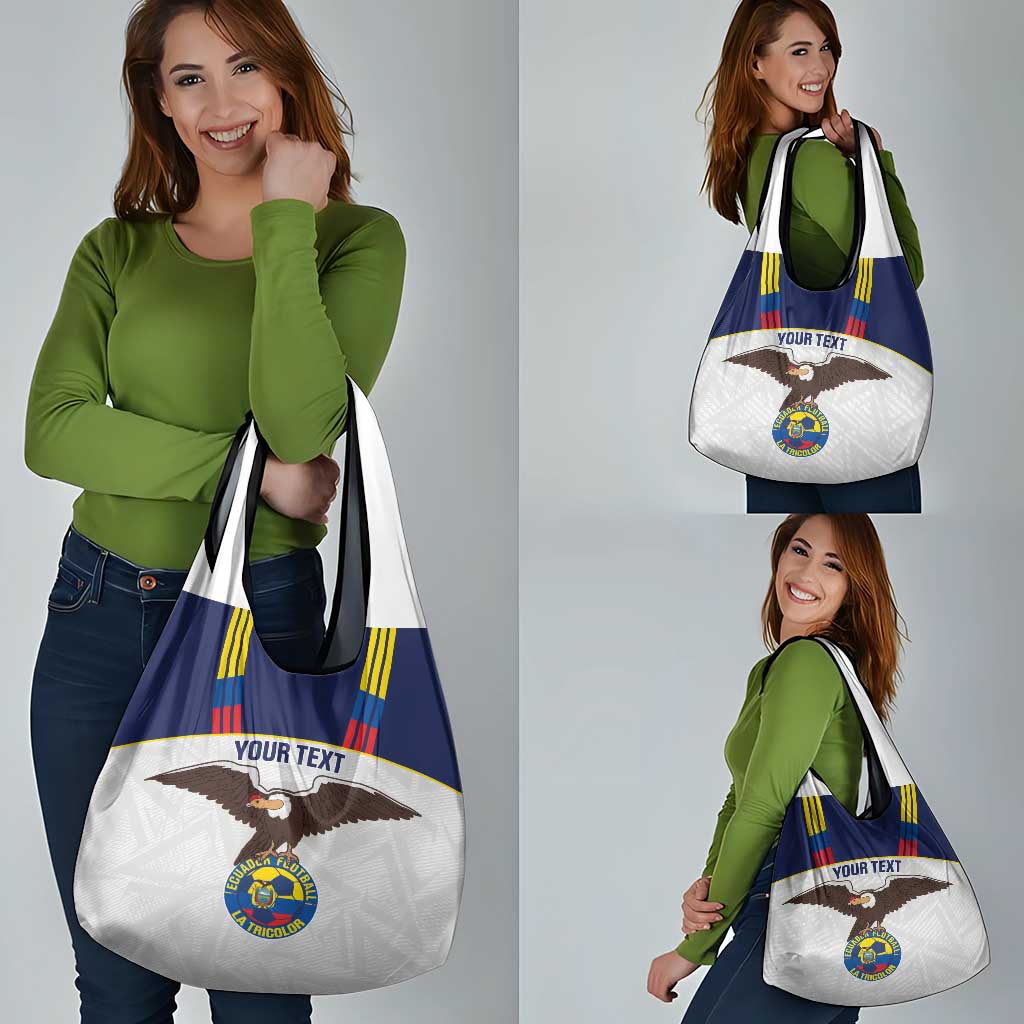 Custom Ecuador Football Grocery Bag La Tri Go Champions Condor Style