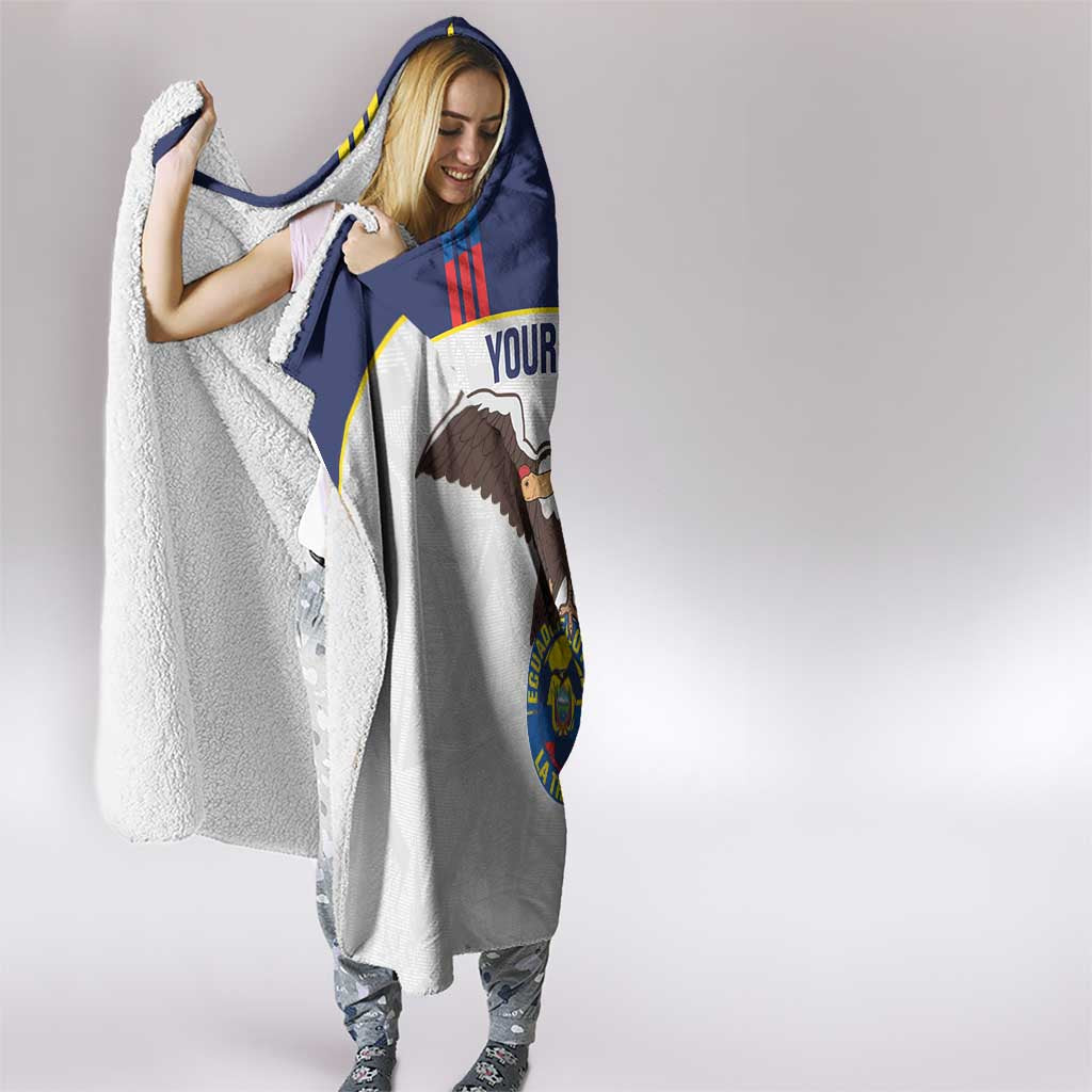 Custom Ecuador Football Hooded Blanket La Tri Go Champions Condor Style
