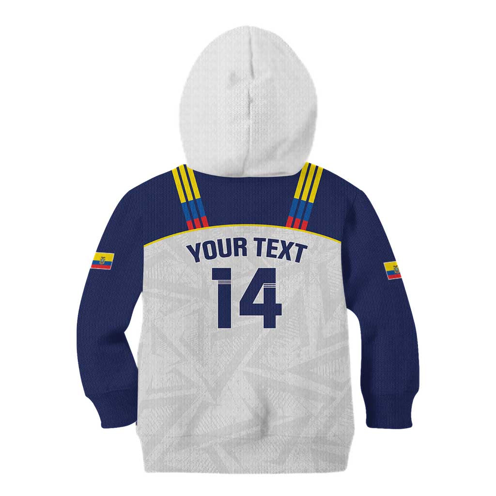 Custom Ecuador Football Kid Hoodie La Tri Go Champions Condor Style