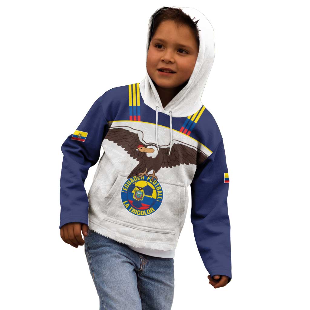Custom Ecuador Football Kid Hoodie La Tri Go Champions Condor Style