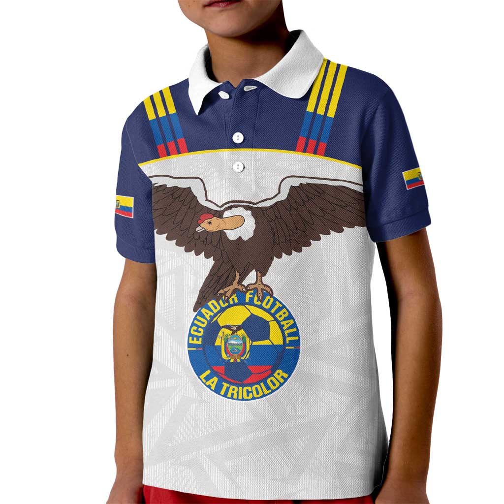 Custom Ecuador Football Kid Polo Shirt La Tri Go Champions Condor Style