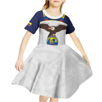 Custom Ecuador Football Kid Short Sleeve Dress La Tri Go Champions Condor Style