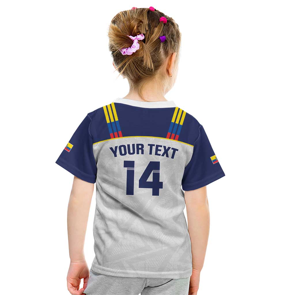 Custom Ecuador Football Kid T Shirt La Tri Go Champions Condor Style