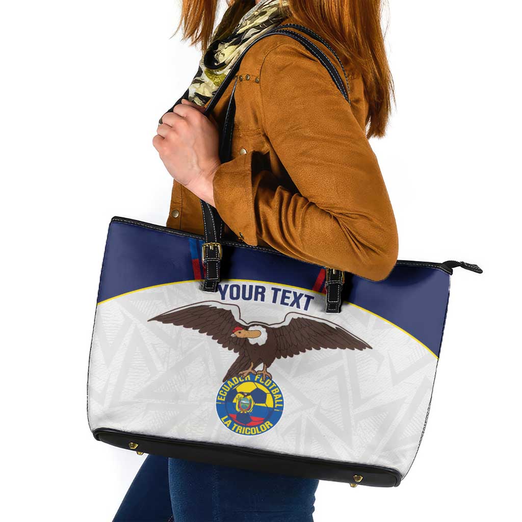Custom Ecuador Football Leather Tote Bag La Tri Go Champions Condor Style